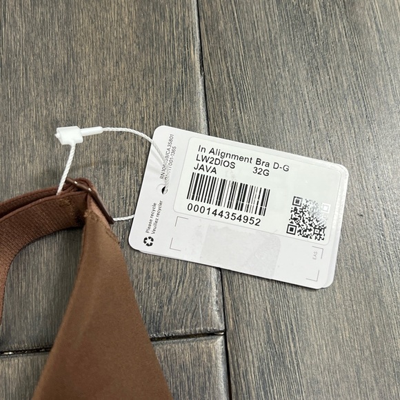 Lululemon NWT In Alignment Bra *Light Support, D–G Cups Java - Picture 7 of 10